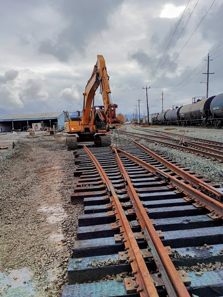 Railway corridor site work