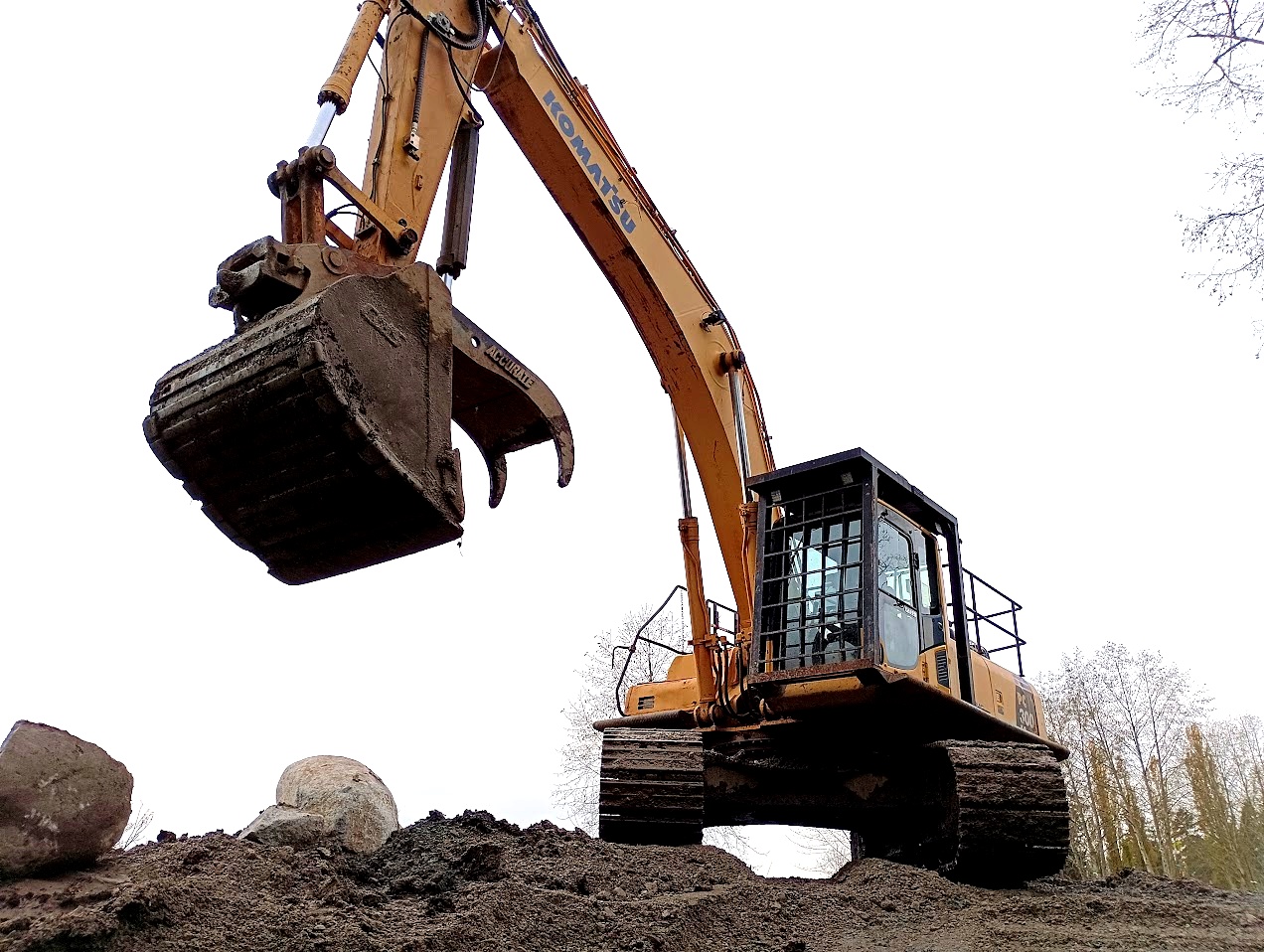 Excavator on site
